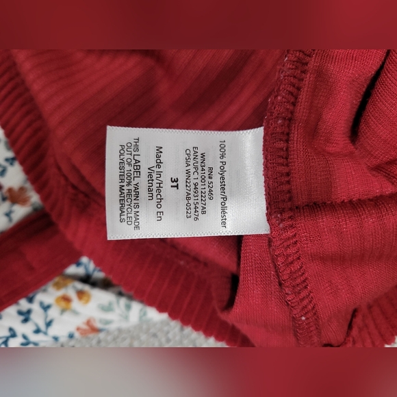 Toddler girl 3t burgundy dress - Picture 5 of 8